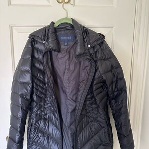 Lands' End Womens Black Puffer Coat